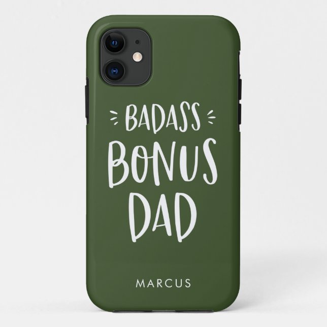 Military Green Bonus Dad Stepfather Personalised Case-Mate iPhone Case (Back)