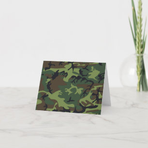 Military Green Camouflage Card