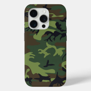 Military Green Camouflage iPhone 15 Pro Case