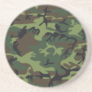 Military Green Camouflage Coaster