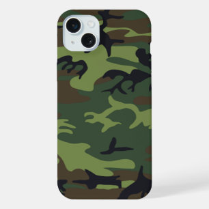 Military Green Camouflage iPhone 15 Plus Case