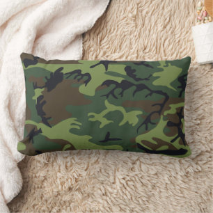 Military Green Camouflage Lumbar Cushion
