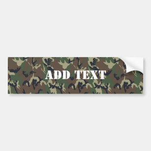 Military Green Camouflage Pattern Bumper Sticker