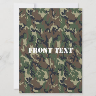 Military Green Camouflage Pattern Invitation