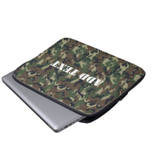 Military Green Camouflage Pattern Laptop Sleeve