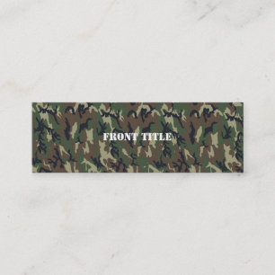 Military Green Camouflage Pattern Mini Business Card