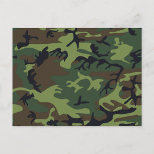 Military Green Camouflage Postcard