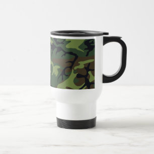 Military Green Camouflage Travel Mug