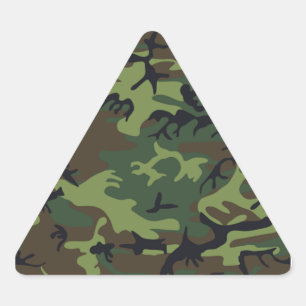 Military Green Camouflage Triangle Sticker