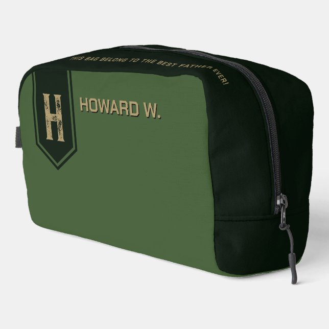 Military Green Toiletry bag for Man/Father (Right Corner)