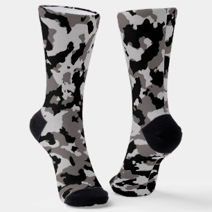 Military Grey Camo Camouflage Pattern Socks