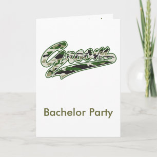 Military Groom Camouflage Invitation