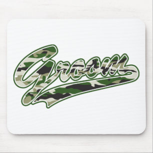 Military Groom Camouflage Mouse Pad