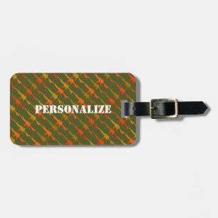 Military Gun Camouflage GI Rifle Army Green Bright Luggage Tag