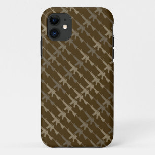 Military Gun Camouflage GI Style Rifle Cool Brown iPhone 11 Case