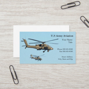 Military Helicopter Business Card
