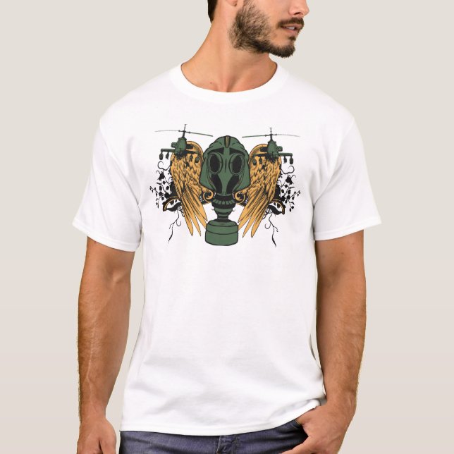 military helicopters grunge tshirt (Front)