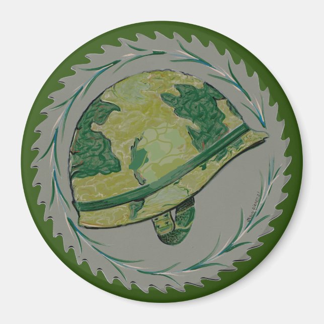 Military Helmet Magnet (Front)