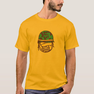 military helmet volleyball face map T-Shirt
