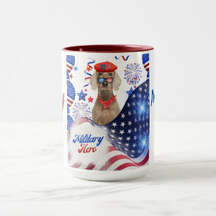 Military Hero Weimaraner Coffee Mug
