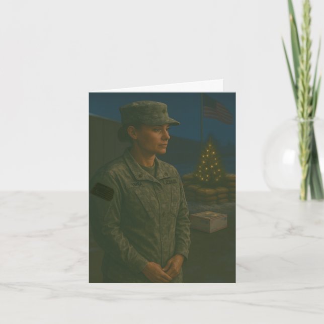 Military Holiday You Are Remembered Christmas Card (Front)