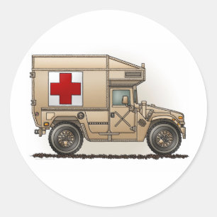 Military Hummer Ambulance Sticker