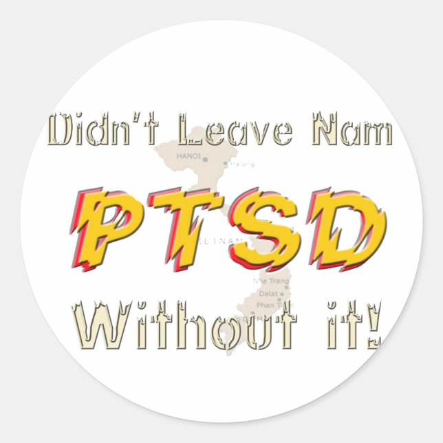 Military Humourous PTSD Stickers (Front)