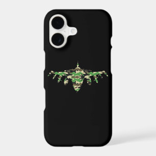 Military Jet camouflage fighter aircraft silhouett