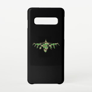Military Jet camouflage fighter aircraft silhouett Samsung Galaxy Case