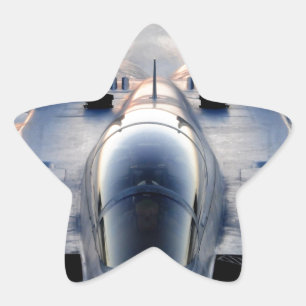 Military jet star sticker