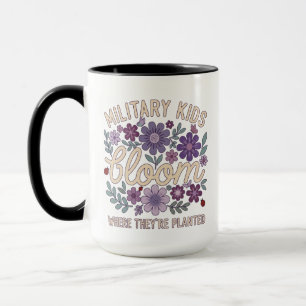 Military Kid Dandelion Bloom Where They're Planted Mug
