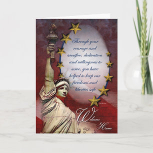 Military Liberty Welcome Home Greeting Card