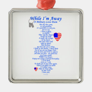 Military Love Poem Metal Ornament