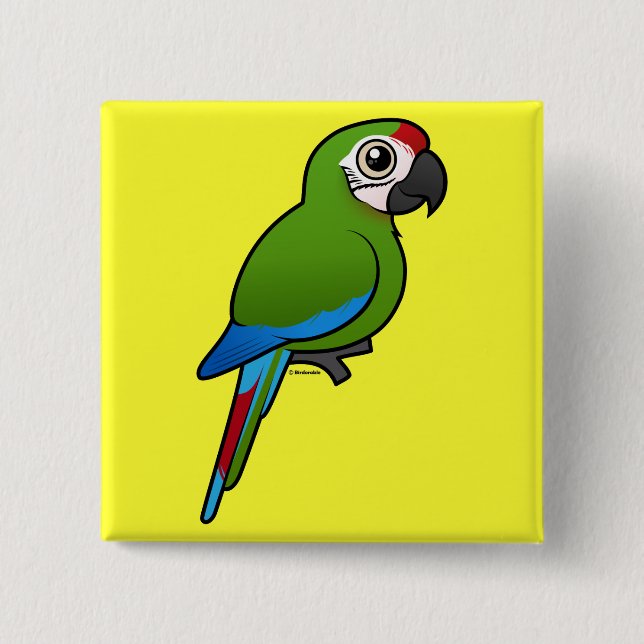 Military Macaw 15 Cm Square Badge (Front)