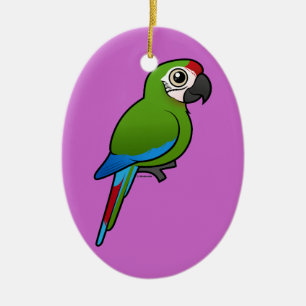 Military Macaw Ceramic Tree Decoration