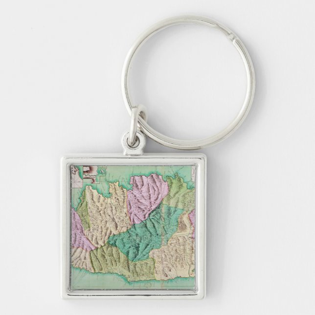 Military map of Corsica, 1768 Key Ring (Front)