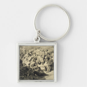 Military Meal in the Ruins at Sioukh, Dagestan, pl Key Ring