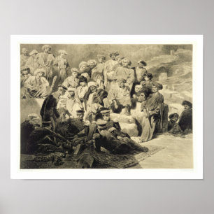 Military Meal in the Ruins at Sioukh, Dagestan, pl Poster