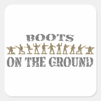Military Men - Boots on the Ground Square Sticker