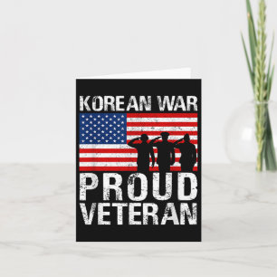 Military Men Women Proud Korean War Veteran Card