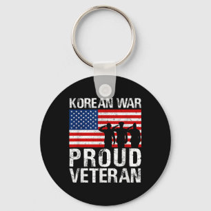 Military Men Women Proud Korean War Veteran  Key Ring