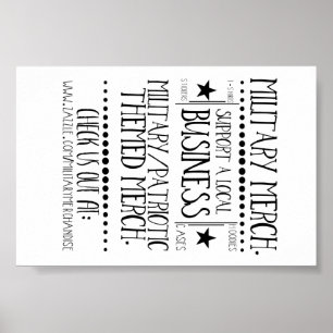 Military Merch. Advertisement Poster