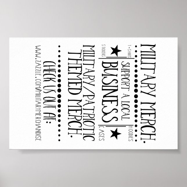 Military Merch. Advertisement Poster (Front)