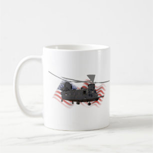 Military MH-47 Chinook Helicopter Coffee Mug