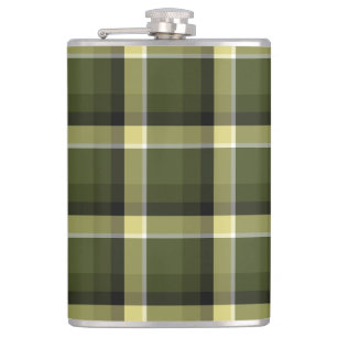 Military Modern Camouflage Plaid Pattern  Hip Flask