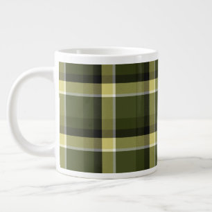 Military Modern Camouflage Plaid Pattern Large Coffee Mug