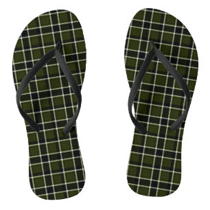 Military Modern Camouflage Tartan Khaki Pattern Thongs