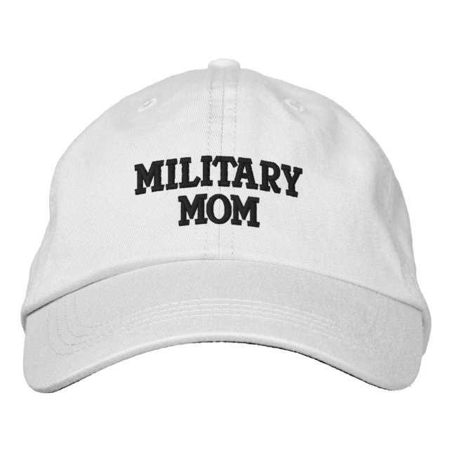 MILITARY MOM EMBROIDERED HAT (Front)