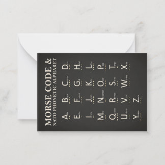 Military Morse code illustration Card