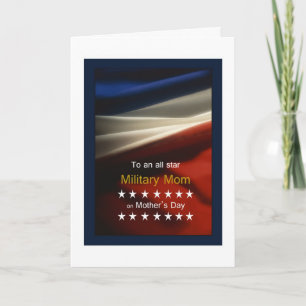 Military Mum - American Flag and Poem Mother's Day Card